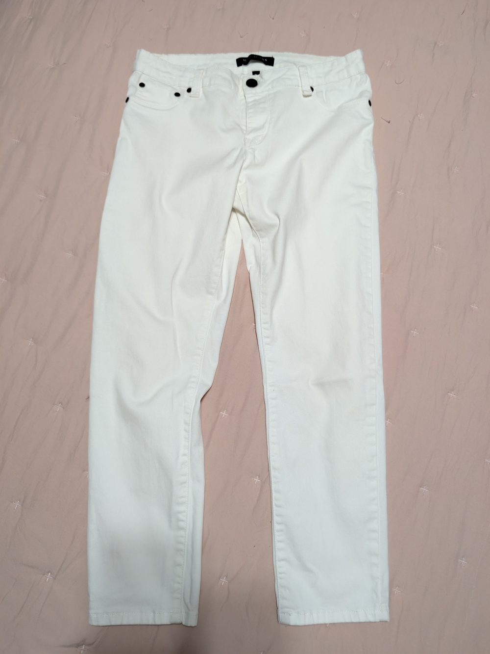 Max Jeans Slim Straight White Women's  Jeans